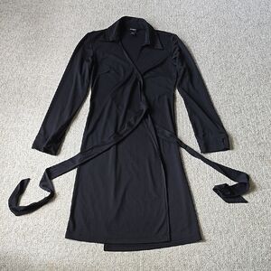 Elegant Black Wrap Dress